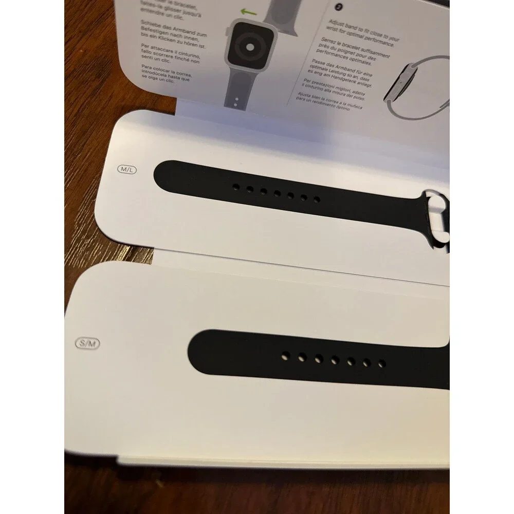 Genuine Apple Watch Sport Band Black M/L & S/M OEM w/ Original Box 44 mm